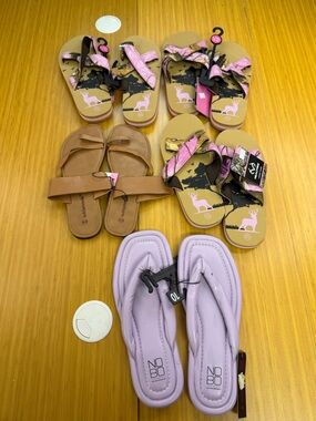 Lot Of 5 Realtree Bobbie Brooks No Bo Womens Size 9 10 Pink Camo Sandals Slide